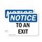 Signmission Exit Sign, Plastic, 14 in W, 10 in H, To An Exit OS-2PACK-NS-P-1014-L-18679 - alternate 1